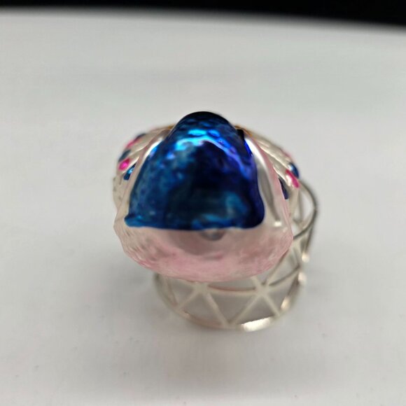 Inge Glas Peacock Glass Christmas Ornament Germany 2.5" - Picture 5 of 6